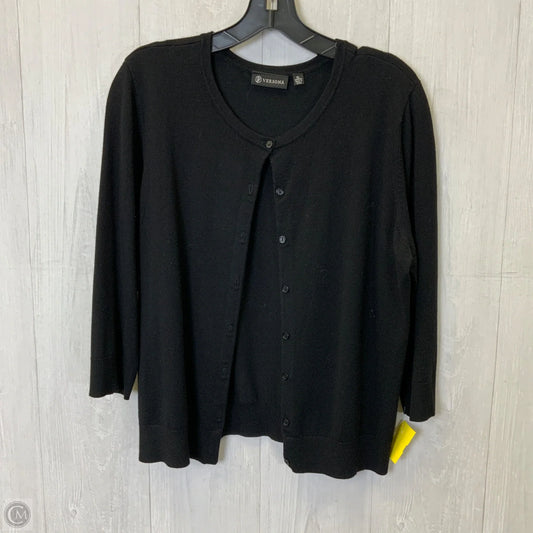 Cardigan By Versona In Black, Size: Xl