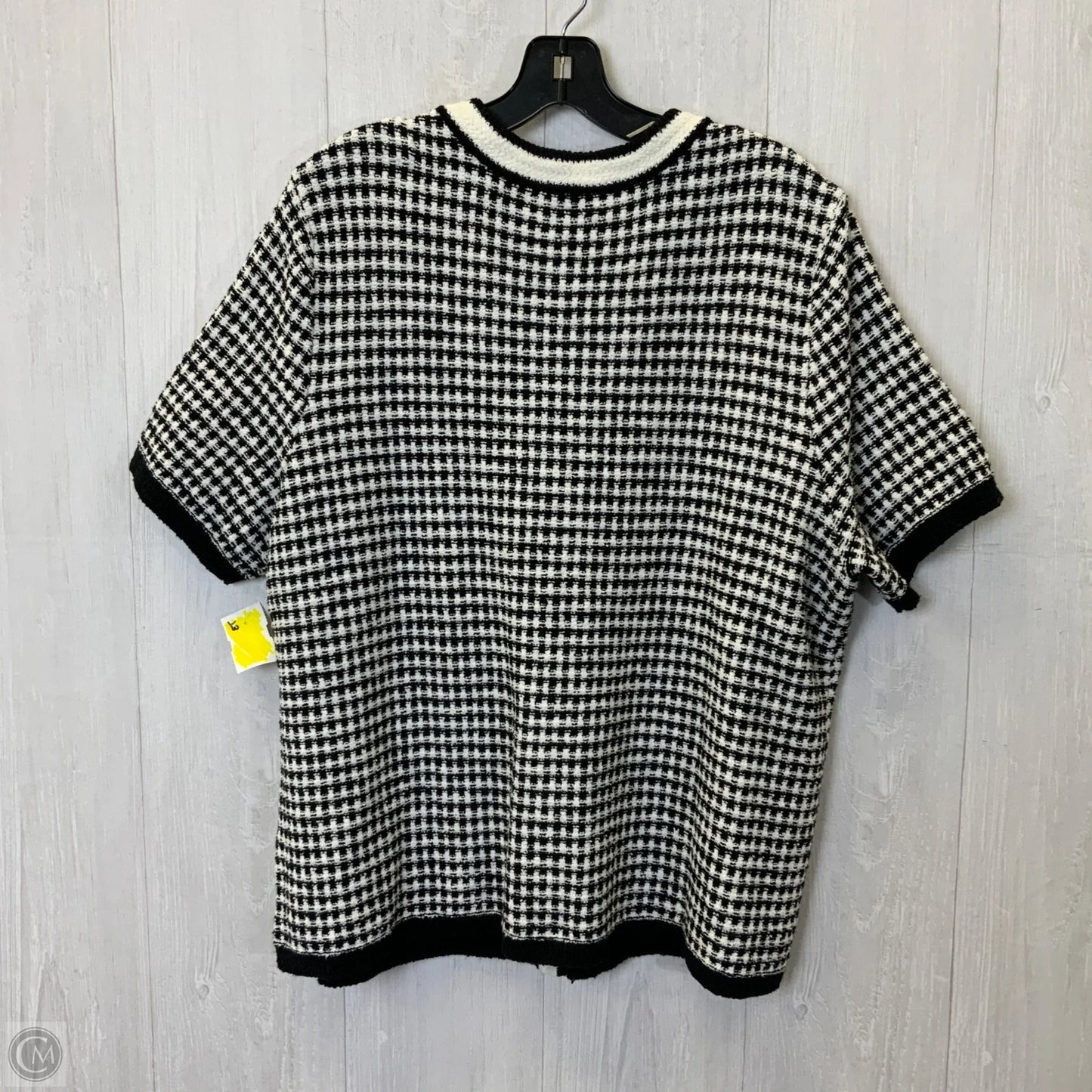 Cardigan By Talbots In Black & White, Size: 2x