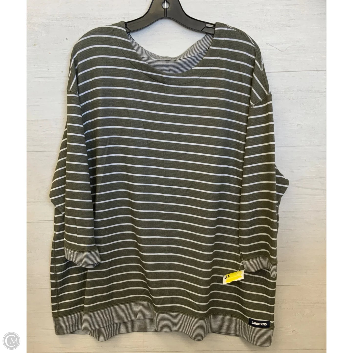 Top 3/4 Sleeve By Clothes Mentor In Green, Size: 1x