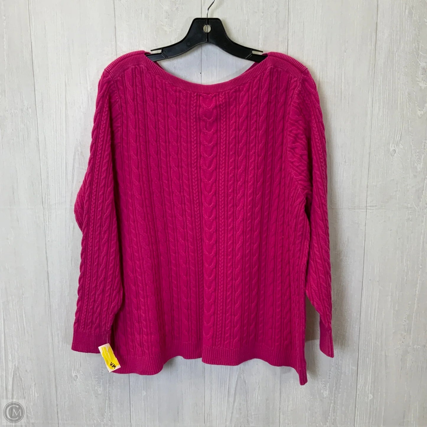 Sweater By Lands End In Pink, Size: 2x
