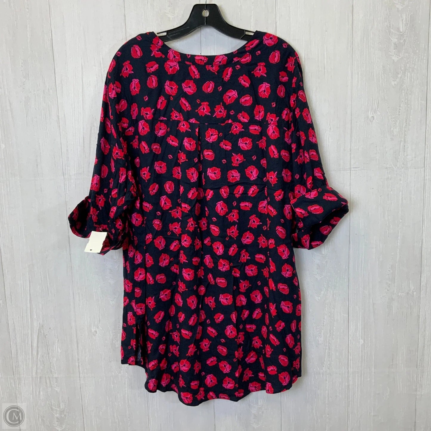 Top 3/4 Sleeve By Ellos In Navy, Size: 3x