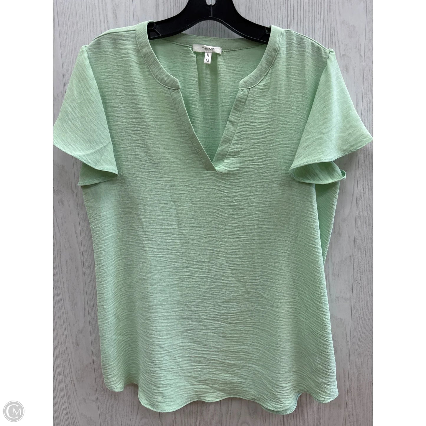 Top Short Sleeve By Maurices In Green, Size: M