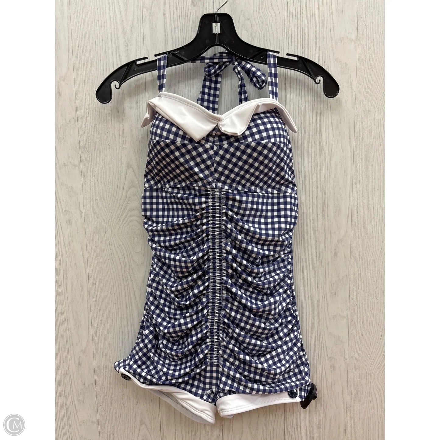 Swimsuit By Clothes Mentor In Blue & White, Size: Xl