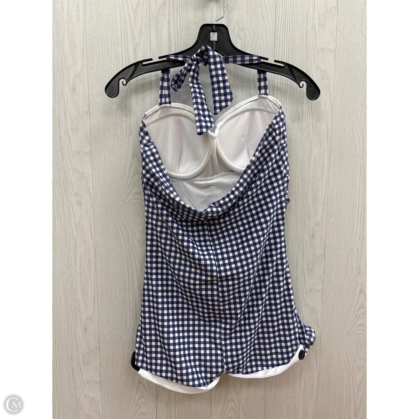 Swimsuit By Clothes Mentor In Blue & White, Size: Xl