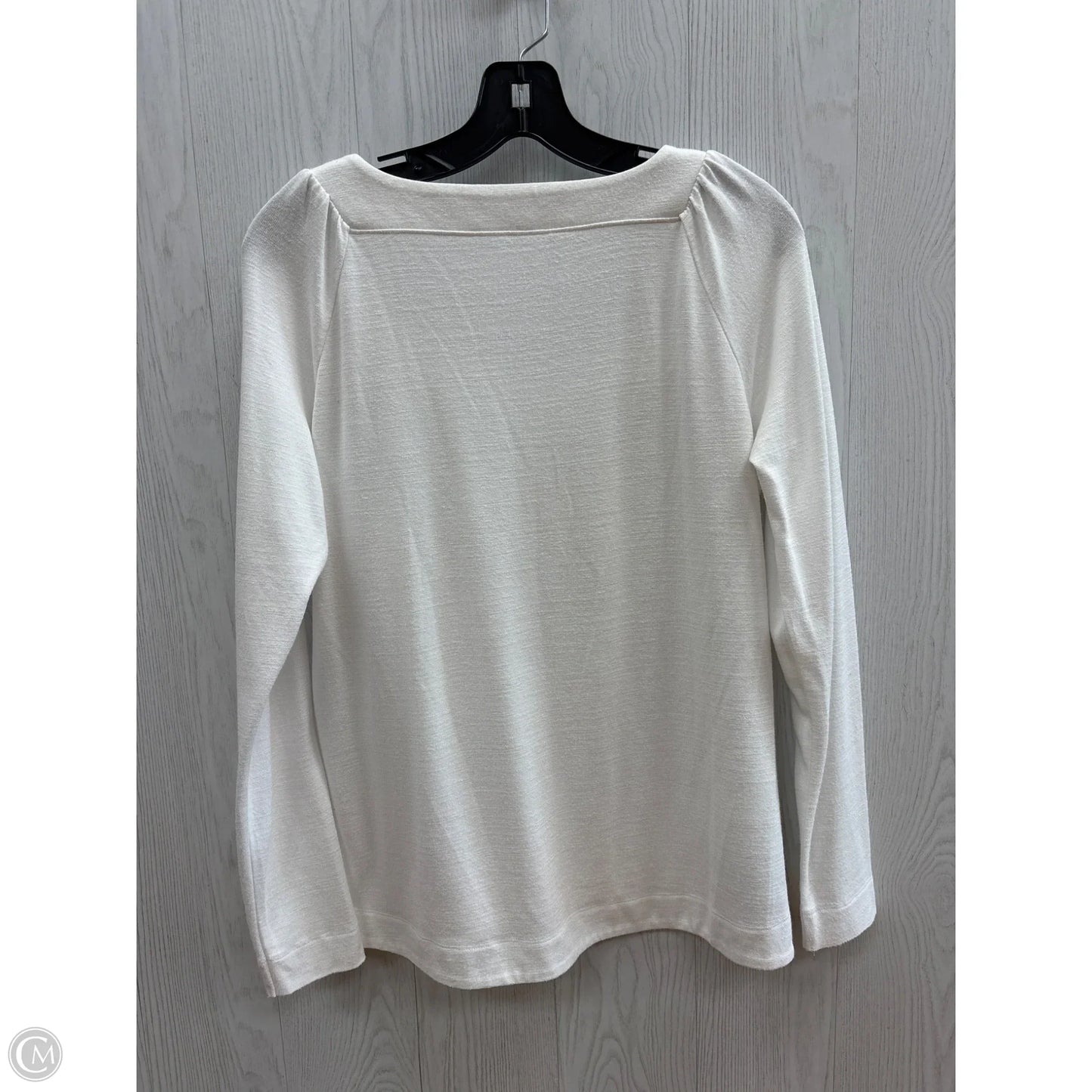 Top Long Sleeve Basic By Loft In White, Size: S