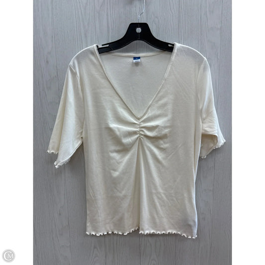 Top Short Sleeve By Old Navy In Cream, Size: Xl