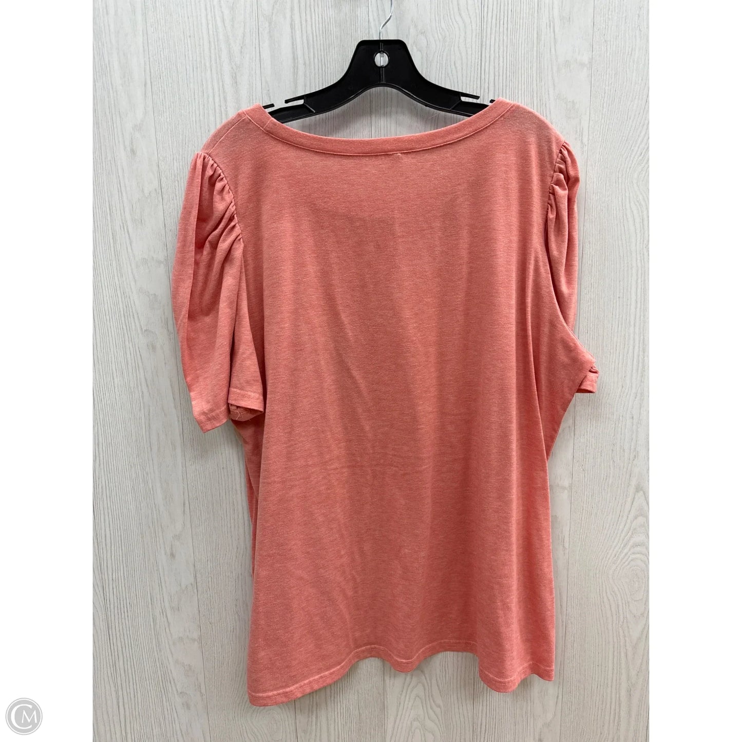 Top Short Sleeve Basic By Clothes Mentor In Coral, Size: 2x