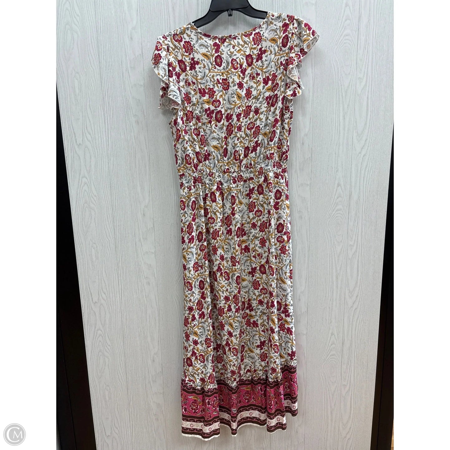 Dress Casual Maxi By Clothes Mentor In Pink & Yellow, Size: M