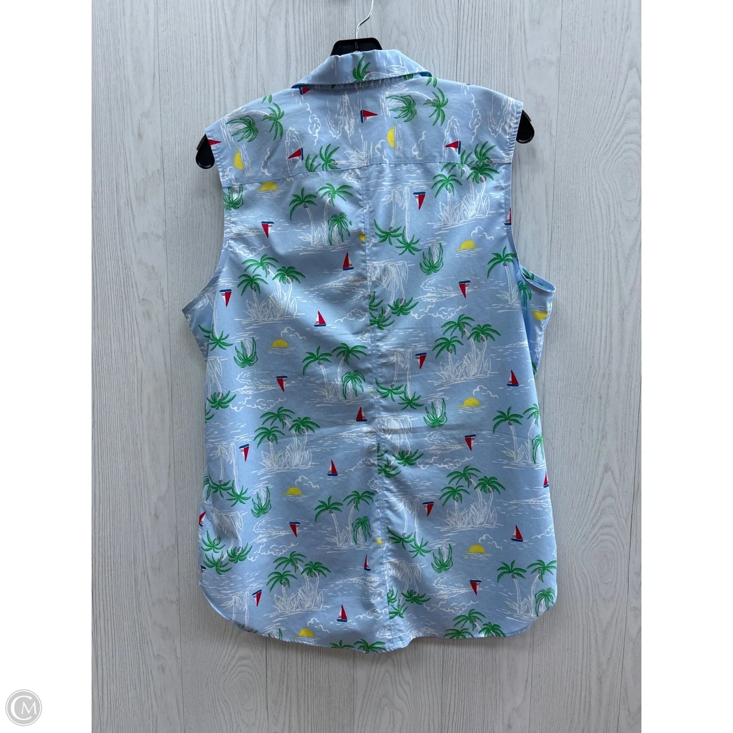 Top Sleeveless By Lands End In Blue, Size: Xl