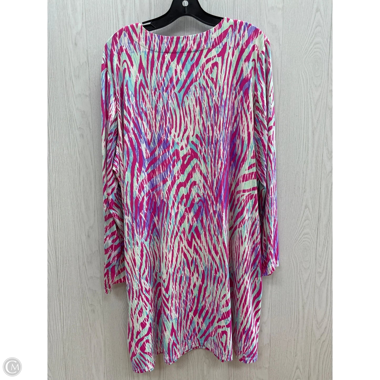 Dress Casual Short By Tribal In Pink & White, Size: Xxl