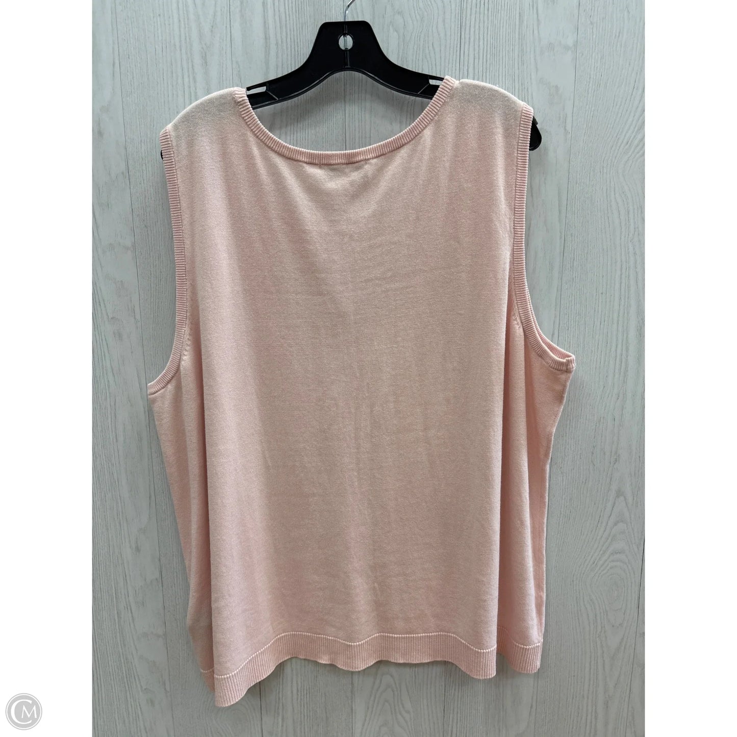 Top Sleeveless Basic By Cj Banks In Pink, Size: 3x