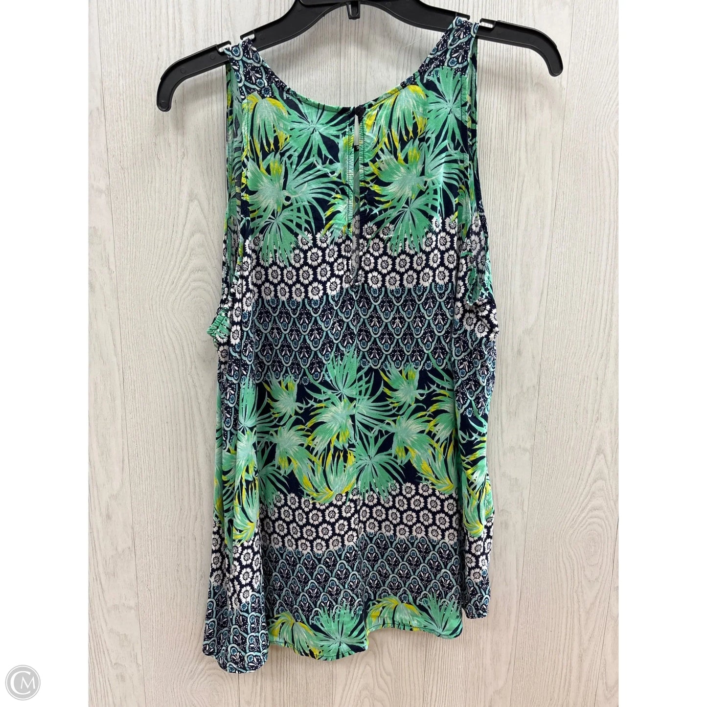 Top Sleeveless Basic By Old Navy In Blue & Green, Size: Xxl