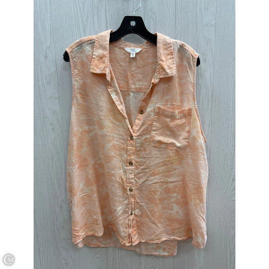Top Sleeveless By Time And Tru In Peach, Size: 3x