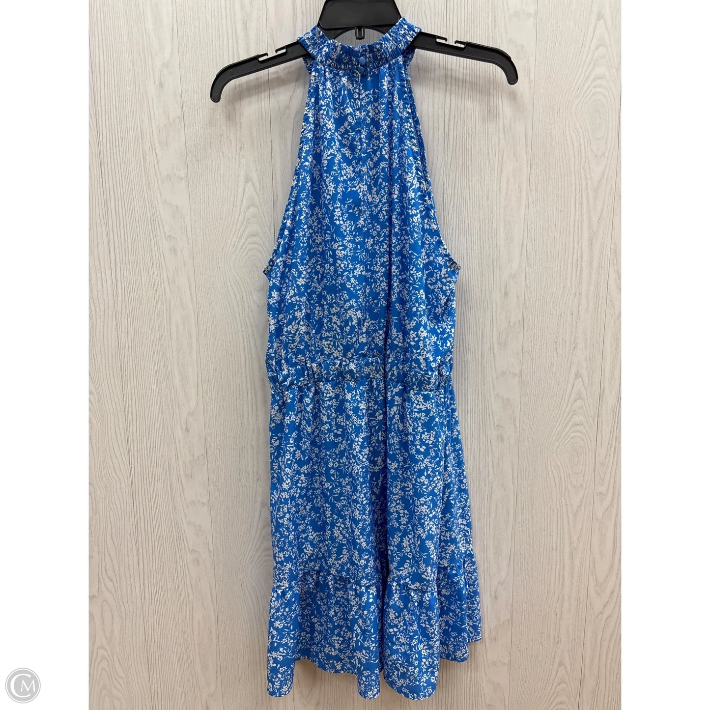 Dress Casual Short By Clothes Mentor In Blue & White, Size: Xl