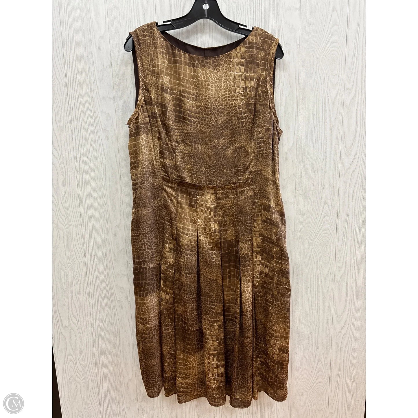 Dress Casual Midi By Jones New York In Brown, Size: 16