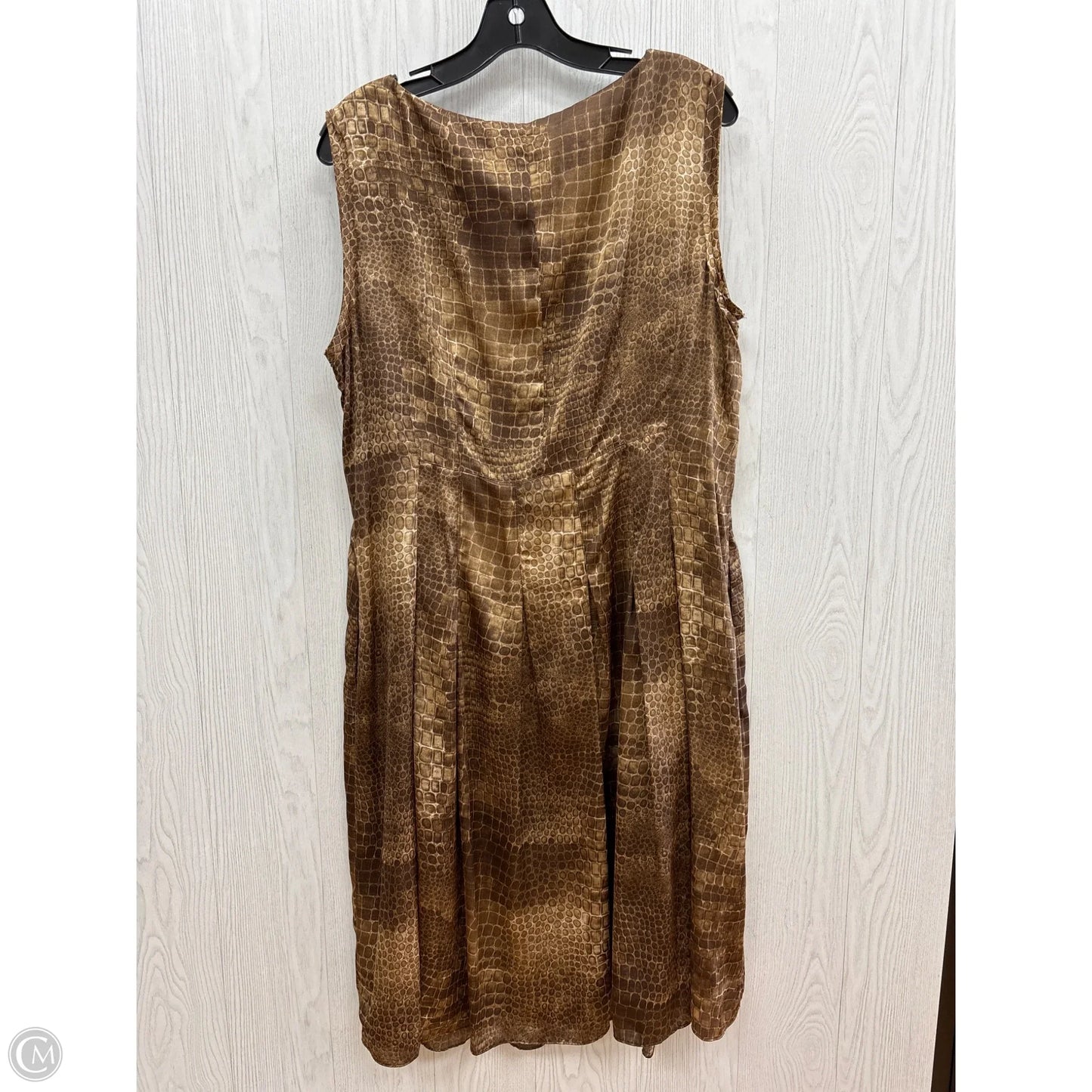 Dress Casual Midi By Jones New York In Brown, Size: 16