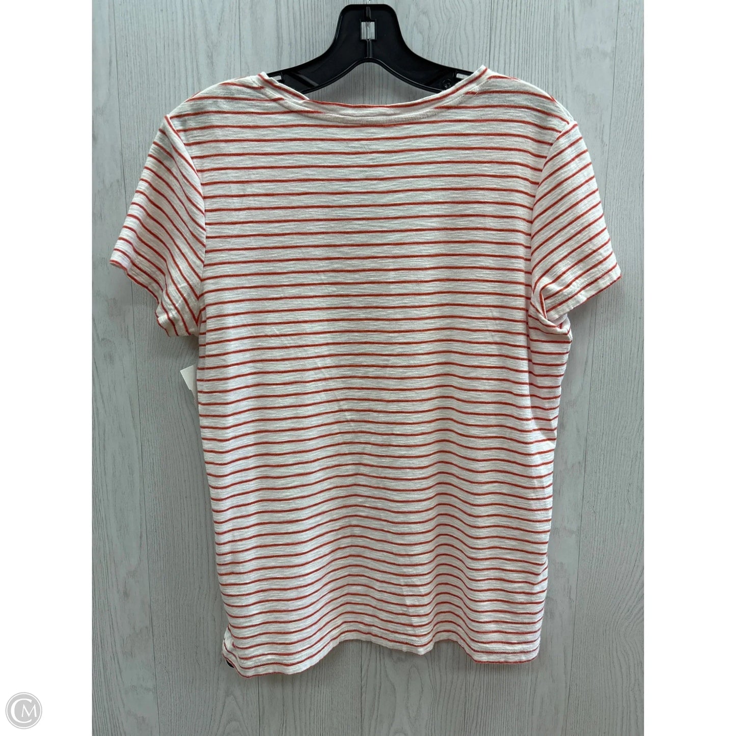 Top Short Sleeve By Universal Thread In Striped Pattern, Size: M