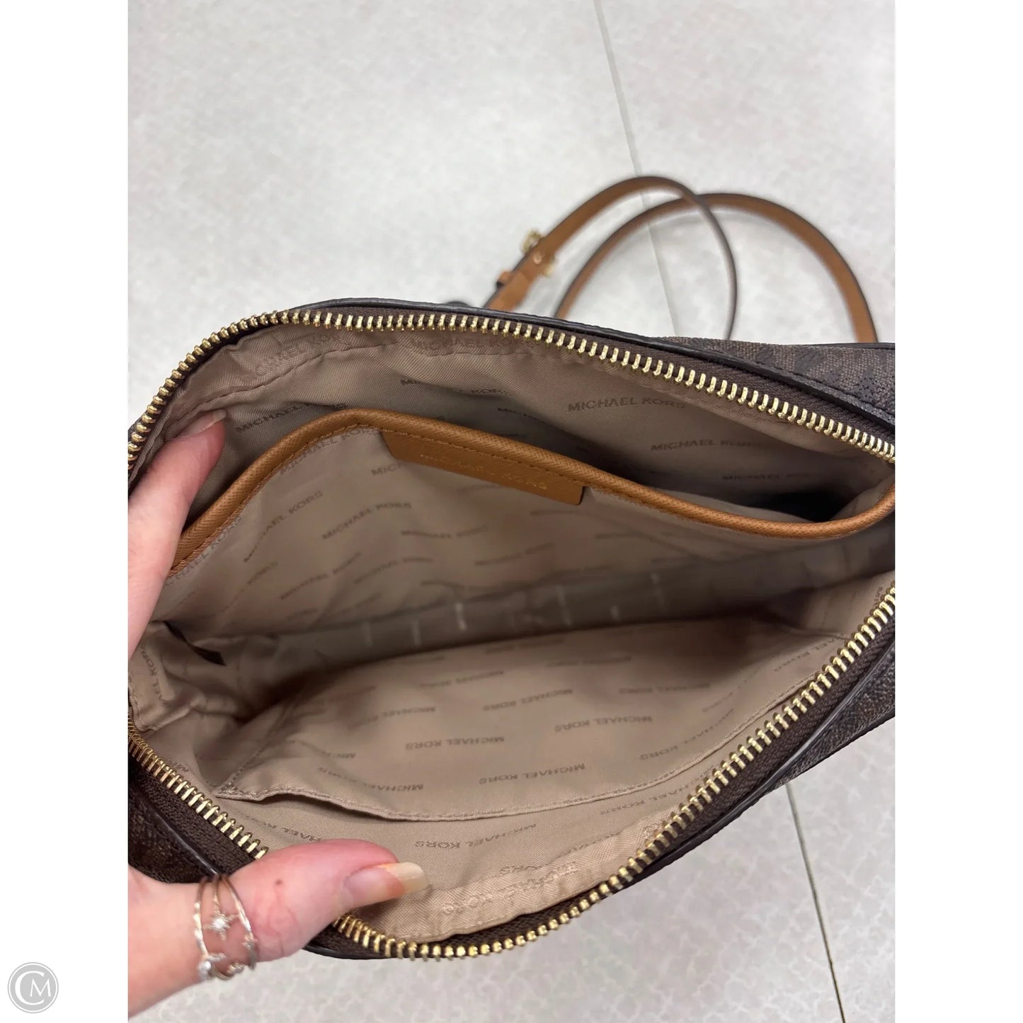 Crossbody Designer By Michael Kors, Size: Medium