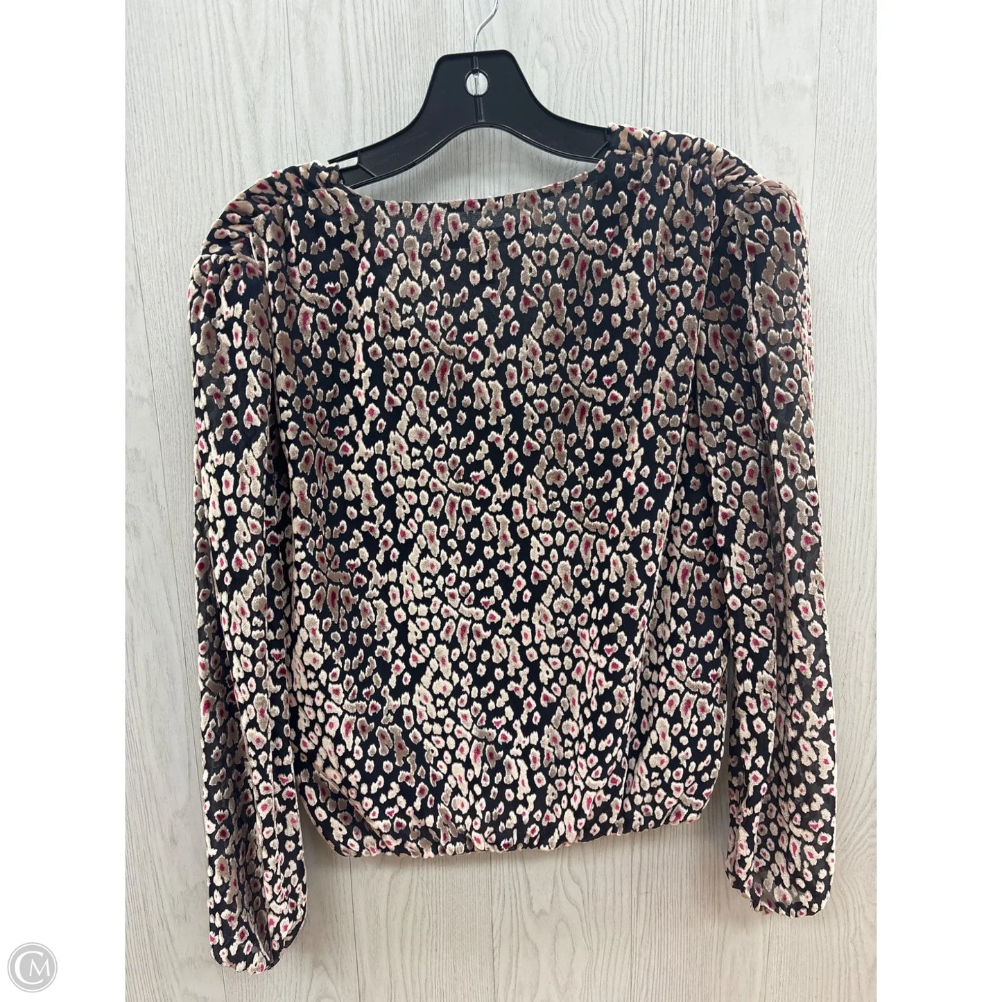 Top Long Sleeve By White House Black Market In Leopard Print, Size: Xxs