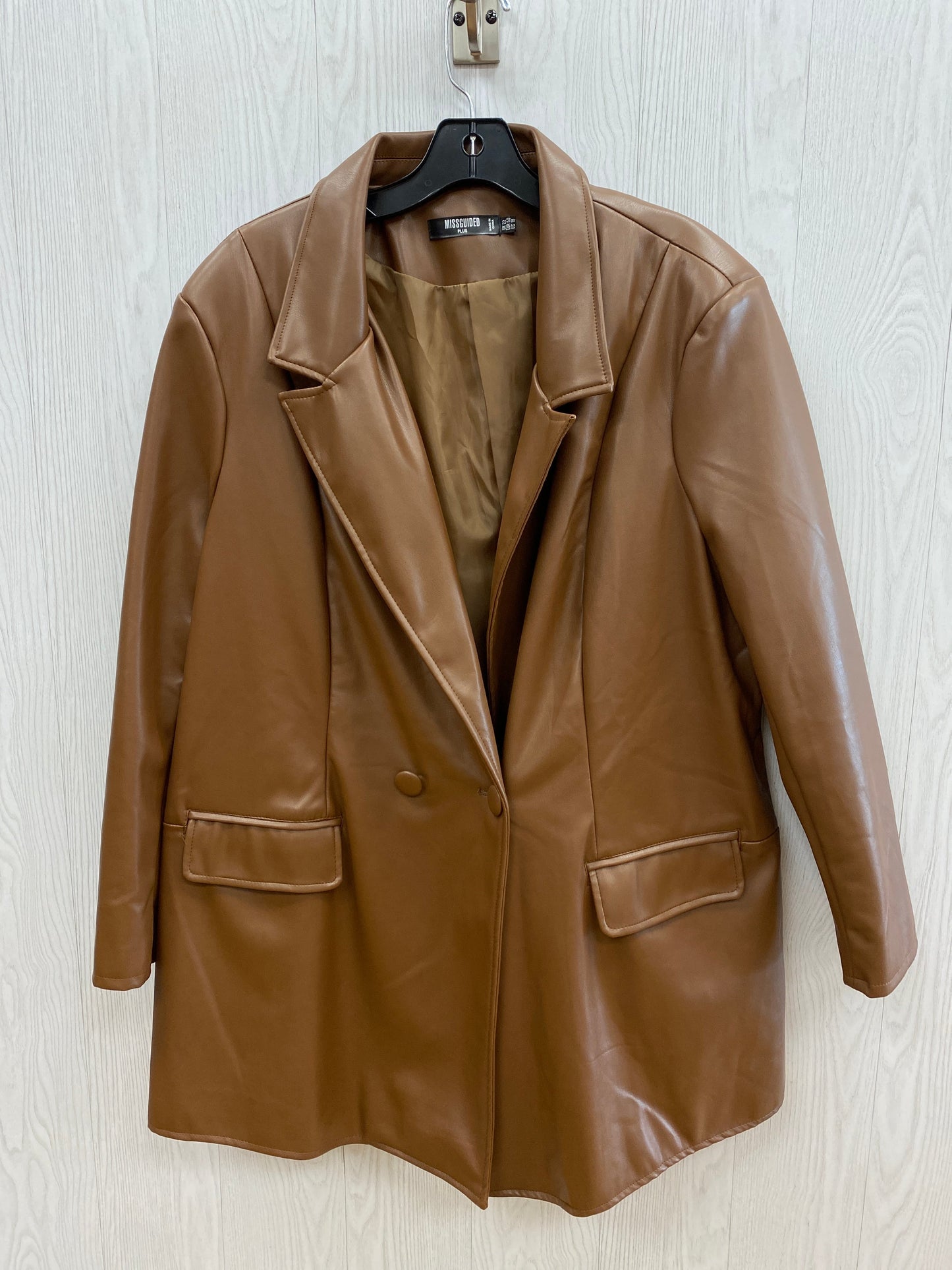 Jacket Leather By Missguided Size: 2x