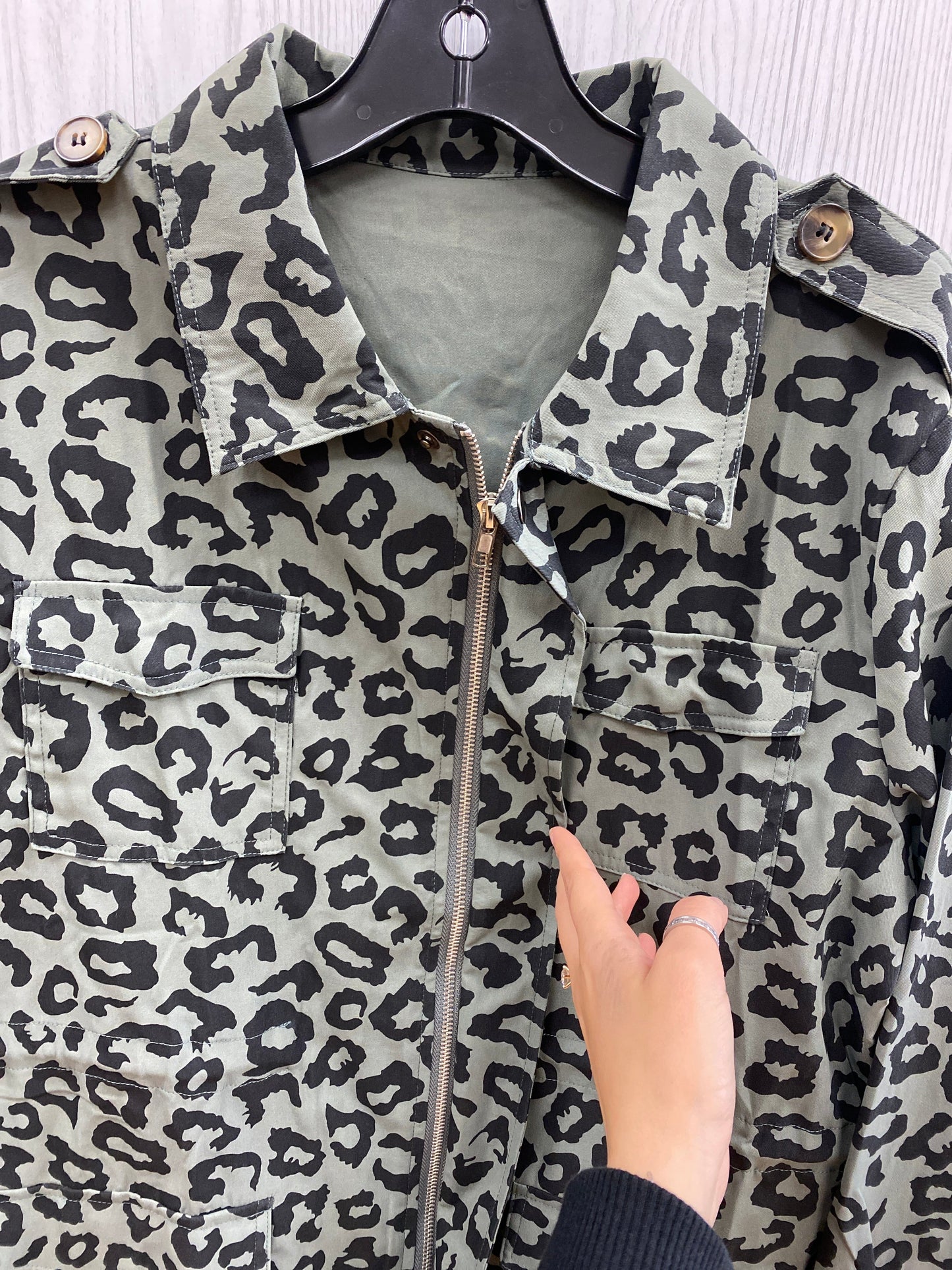Jacket Moto By Clothes Mentor Size: M