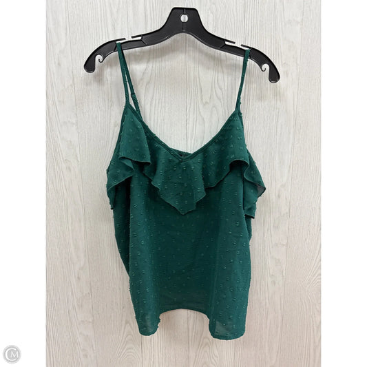 Top Sleeveless By Shein In Green, Size: 1x