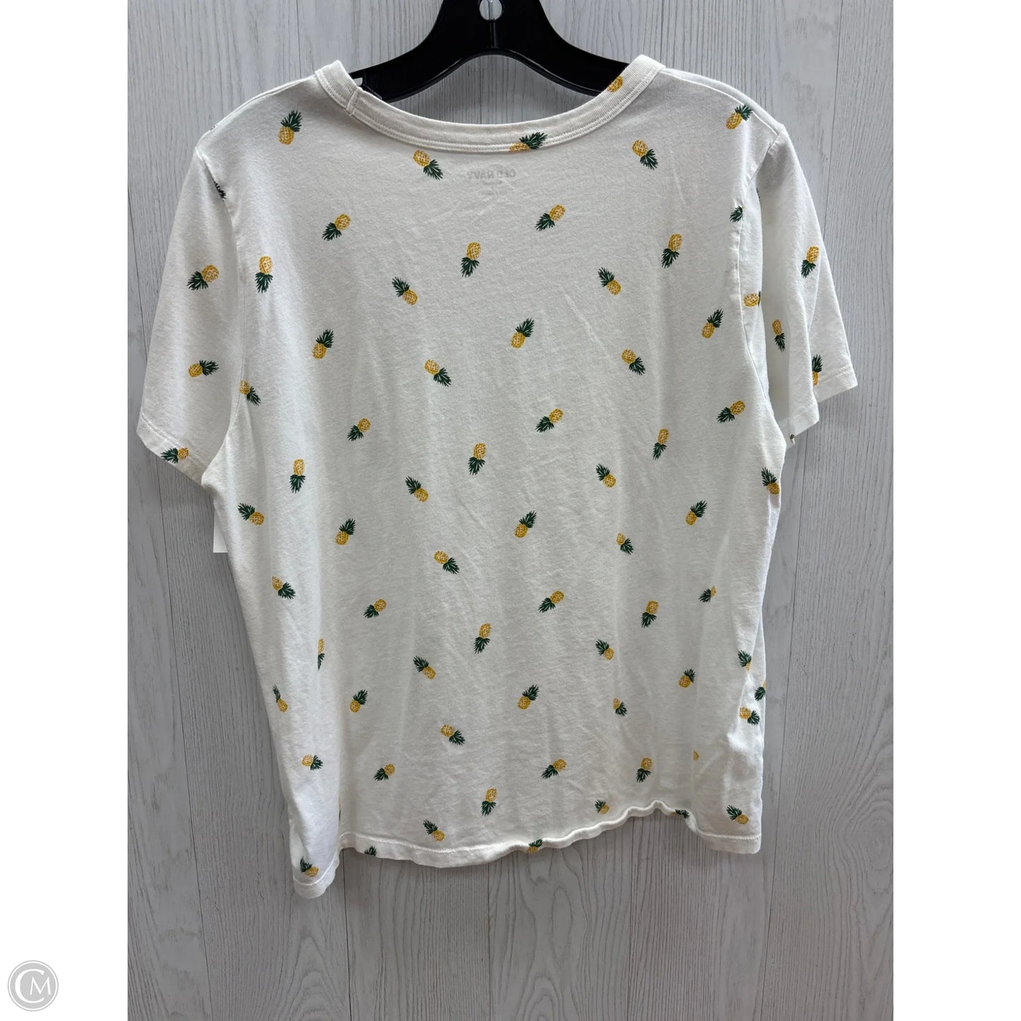 Top Short Sleeve By Old Navy In White, Size: L