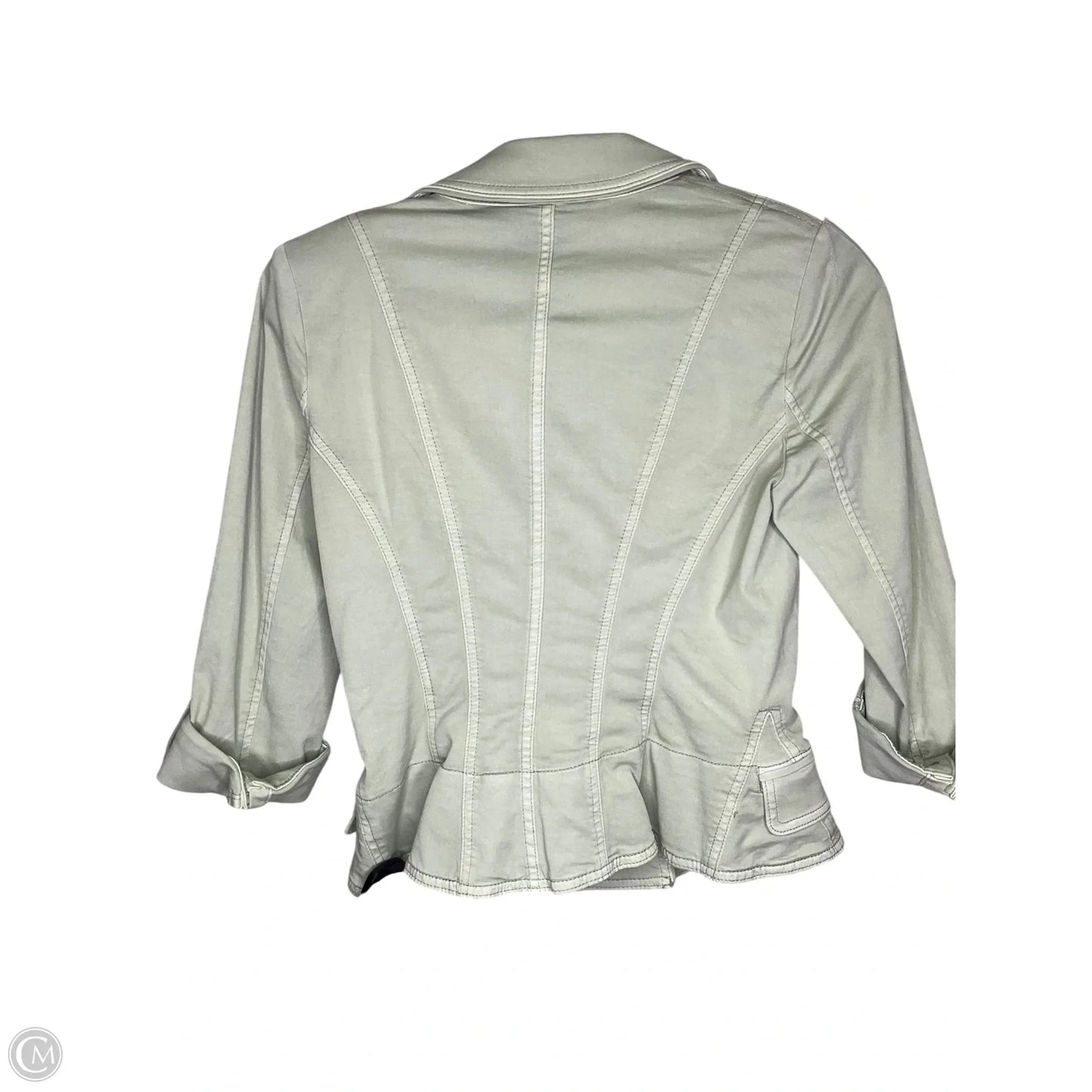 Jacket Denim By White House Black Market In Green Denim, Size: Xs