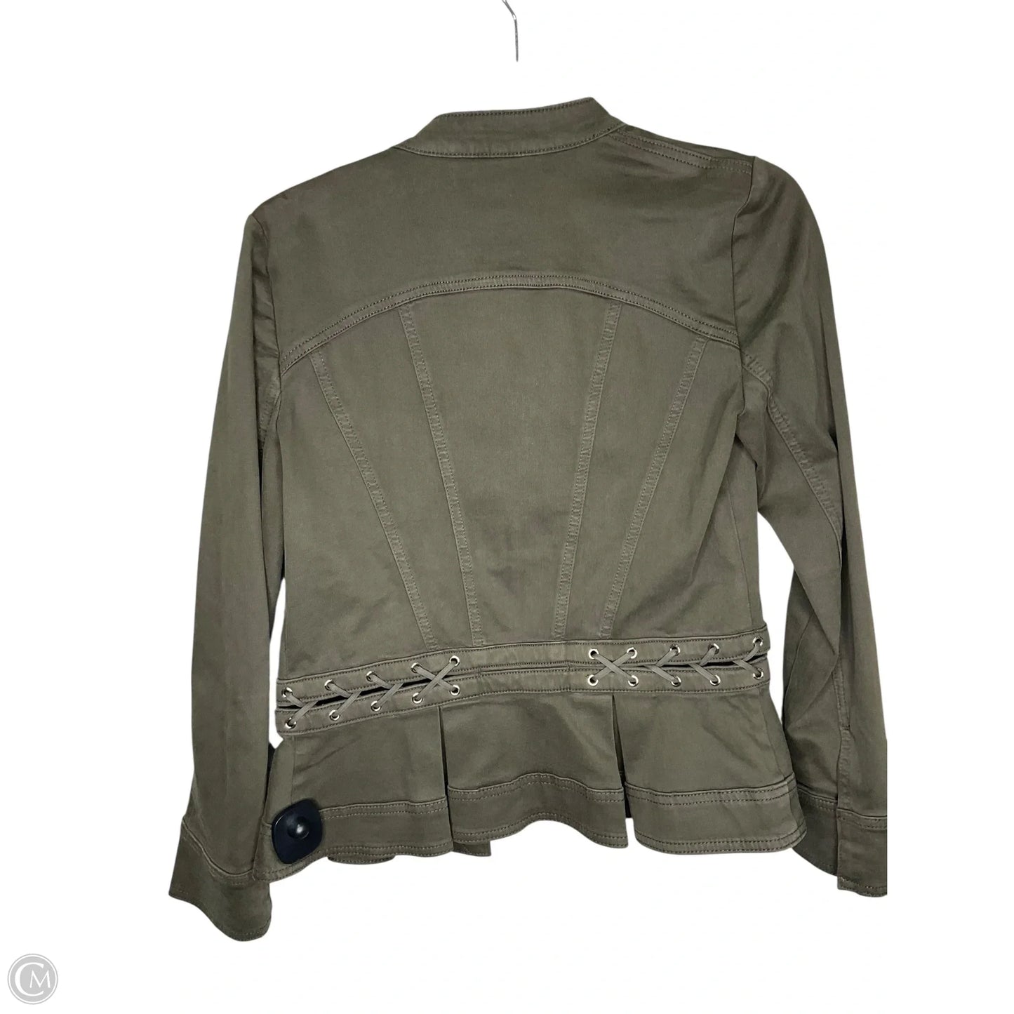 Jacket Denim By White House Black Market In Green Denim, Size: Xs