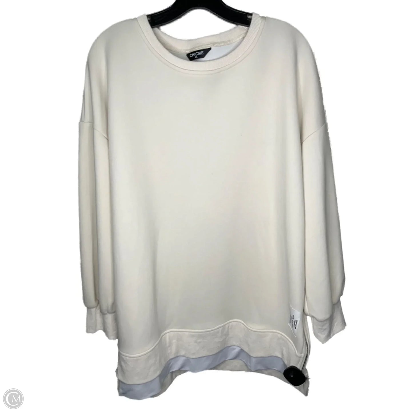Sweatshirt Crewneck By Clothes Mentor In Cream, Size: Xl
