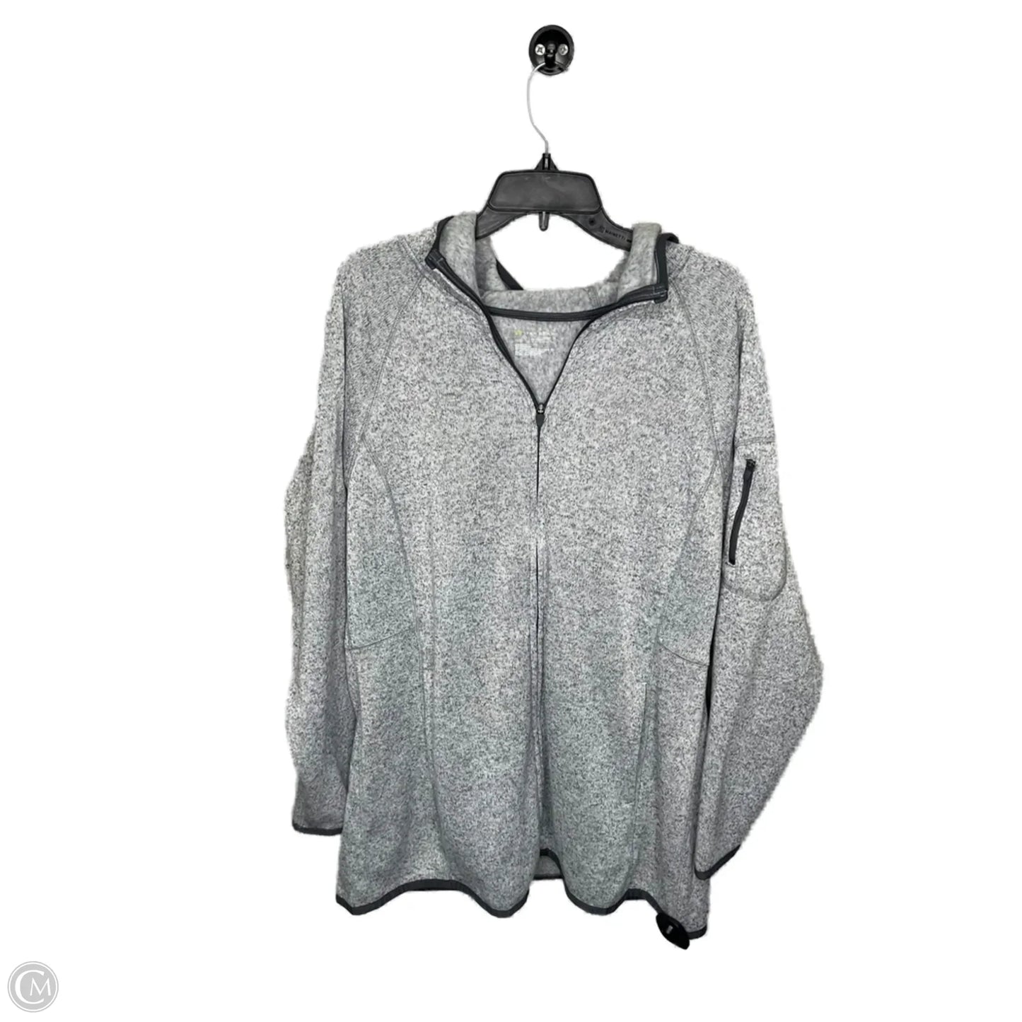 Athletic Jacket By Tek Gear In Grey, Size: 2x