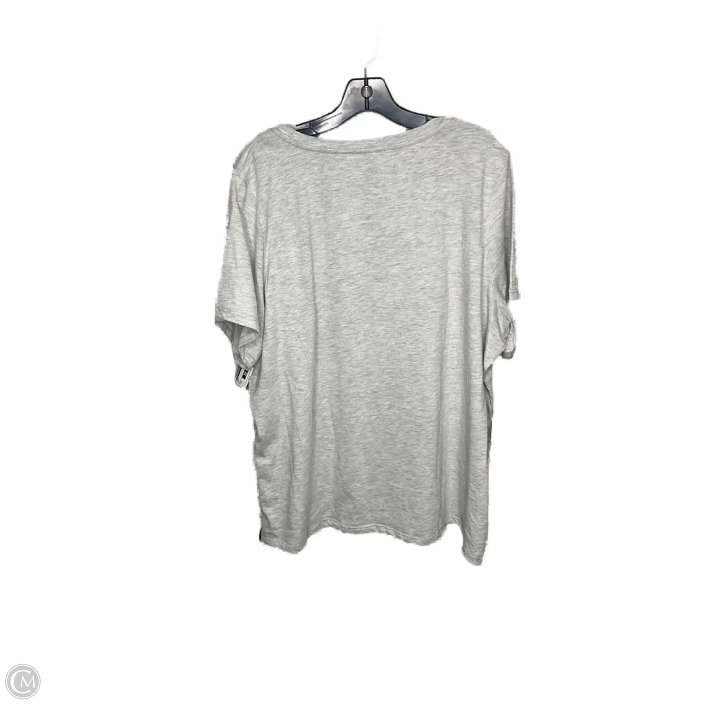 Top Short Sleeve By Disney In Grey, Size: 2x