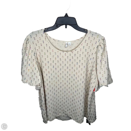 Top Short Sleeve By Cato In Brown, Size: Xl