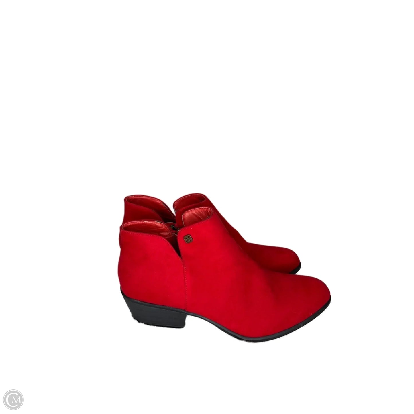 Boots Ankle Heels By Daisy Fuentes In Red, Size: 10