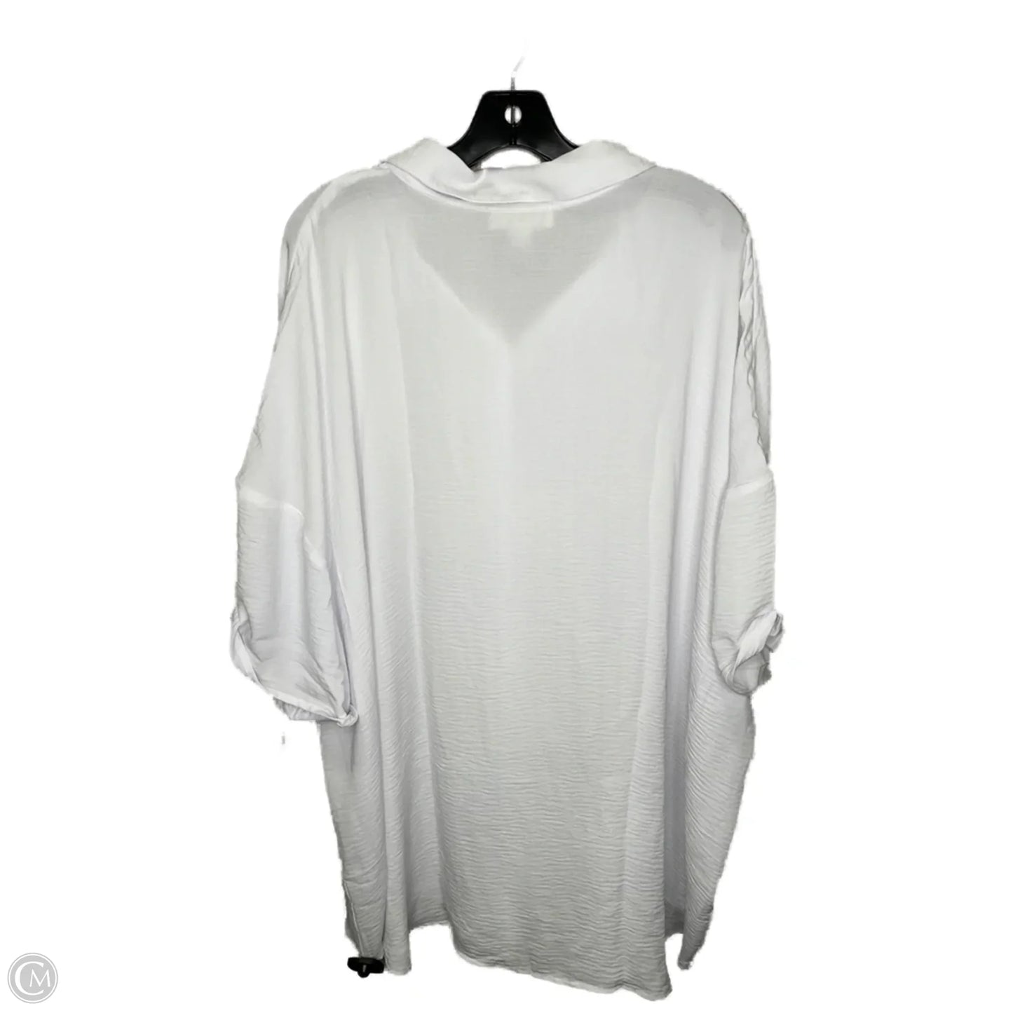 Top Short Sleeve By Treasure And Bond In White, Size: 3x