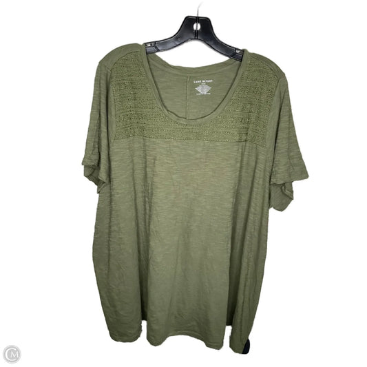 Top Short Sleeve By Lane Bryant In Green, Size: 3x