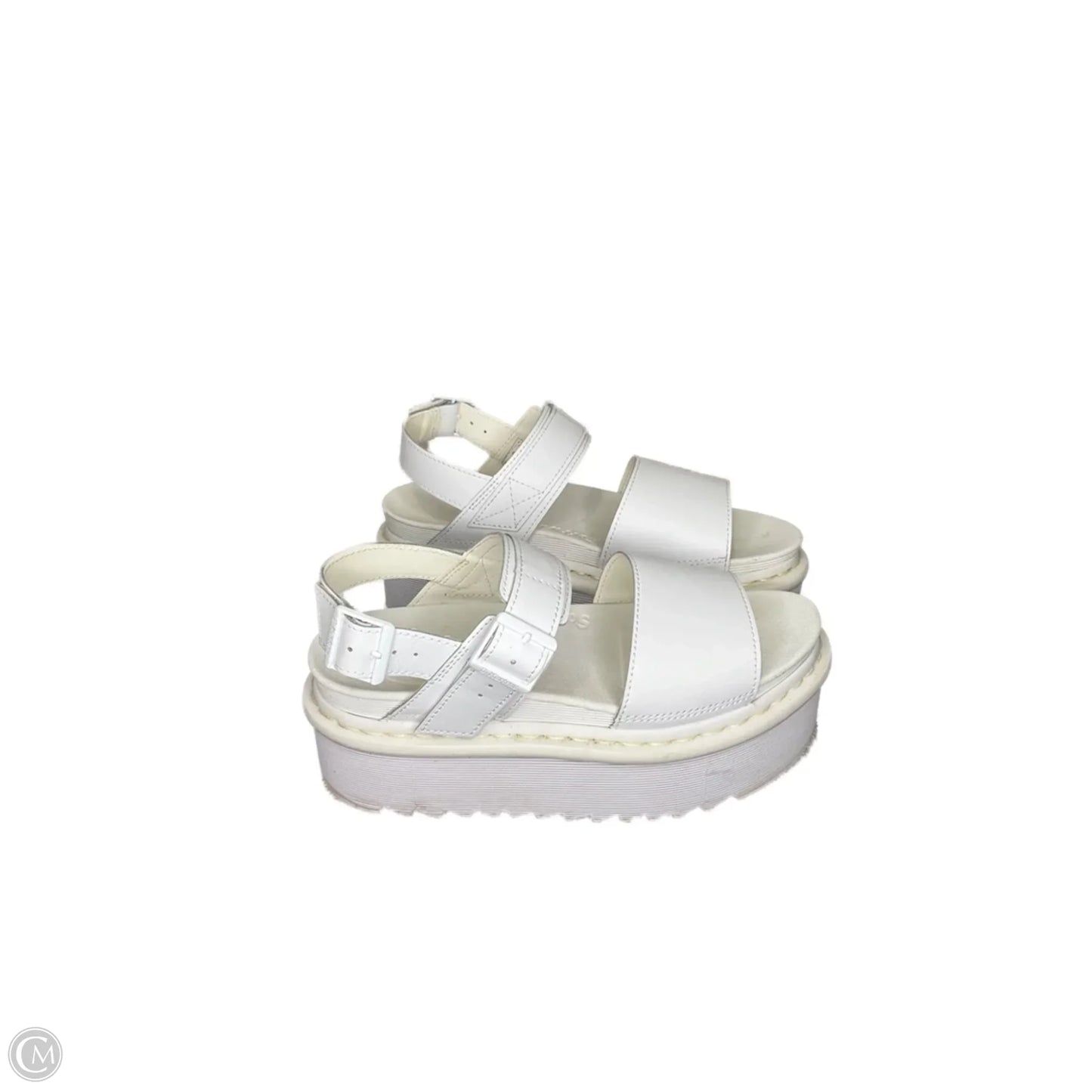 Shoes Heels Platform By Dr Martens In White, Size: 8