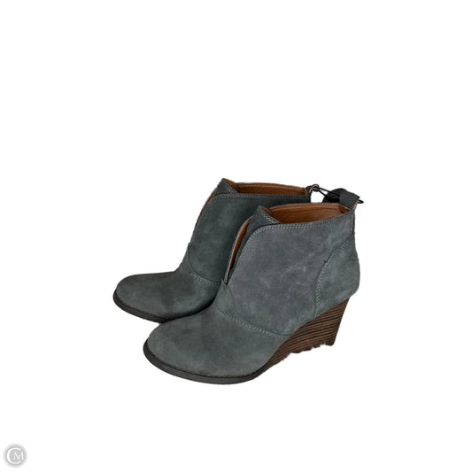 Boots Ankle Heels By Lucky Brand In Grey, Size: 8