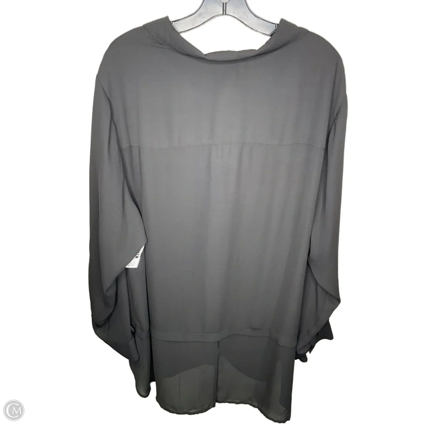 Blouse Long Sleeve By Modern Works In Black, Size: 2x