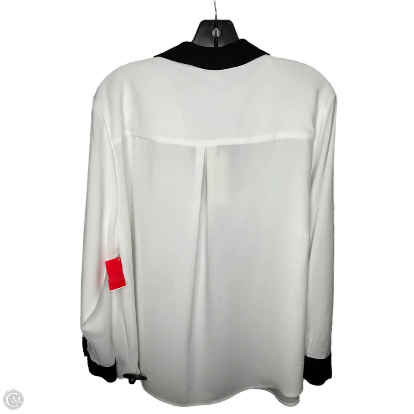 Blouse Long Sleeve By Rachel Zoe In Black & White, Size: 1x