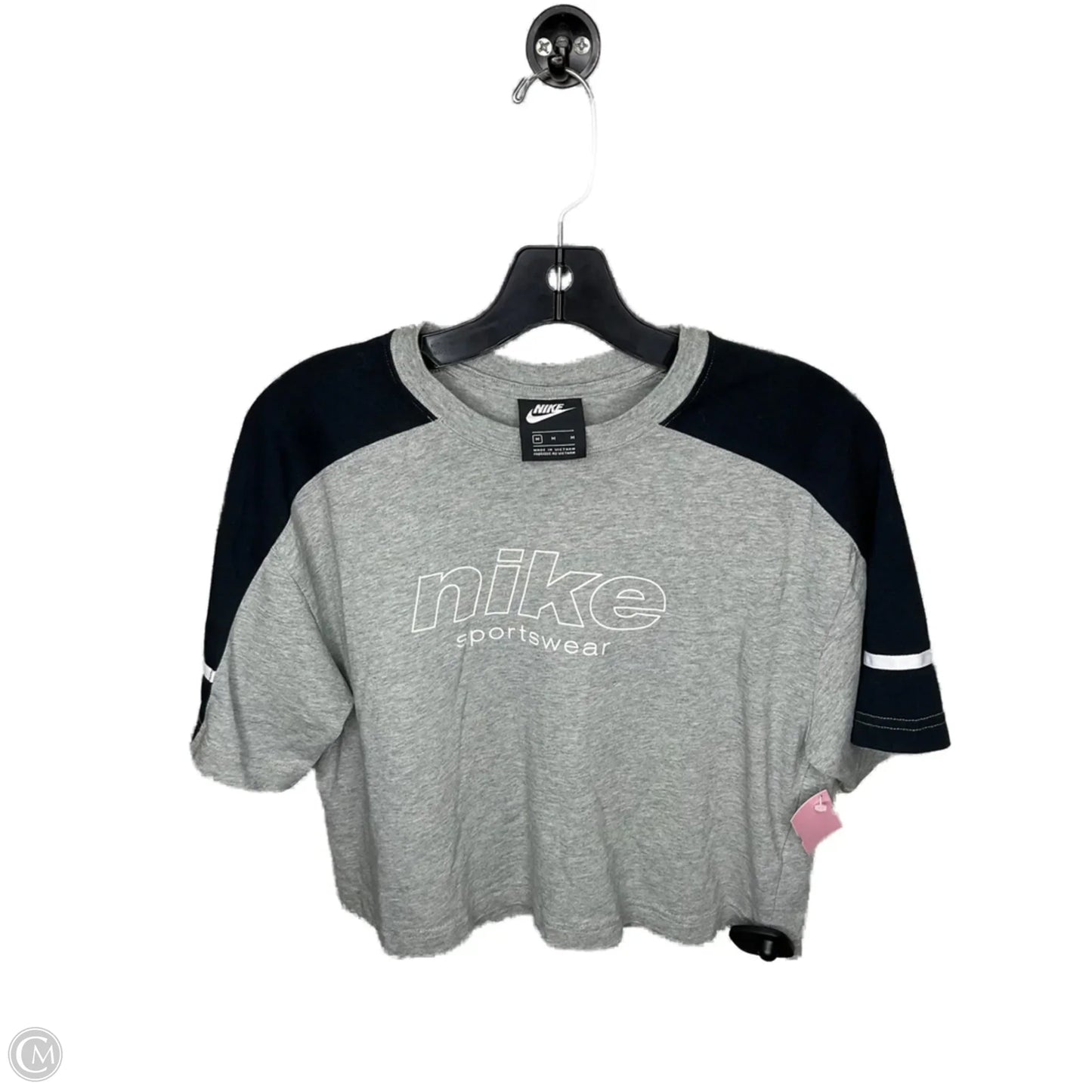 Top Short Sleeve By Nike In Grey, Size: M