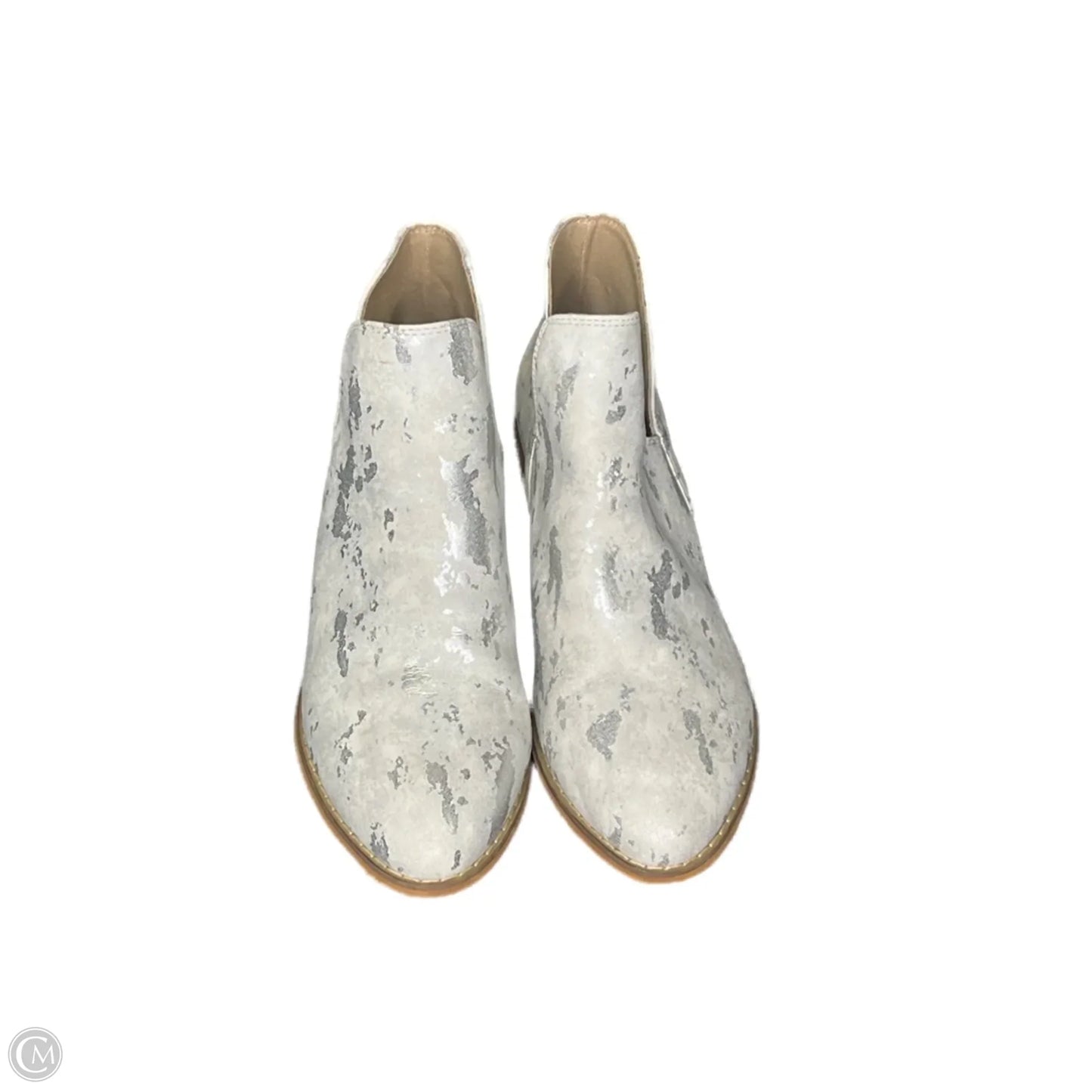 Boots Ankle Heels By Clothes Mentor In White, Size: 7