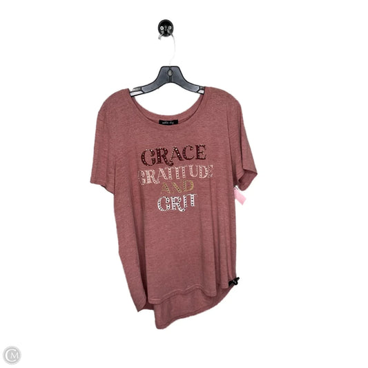 Top Short Sleeve By Clothes Mentor In Mauve, Size: 2x