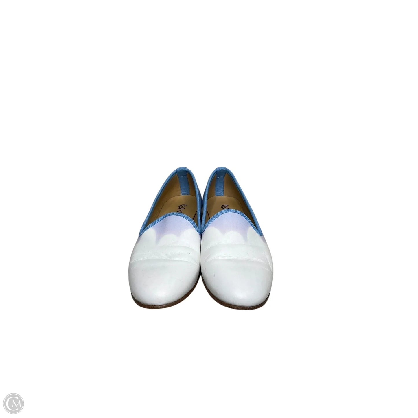 Shoes Flats By Cmb In Blue & White, Size: 9