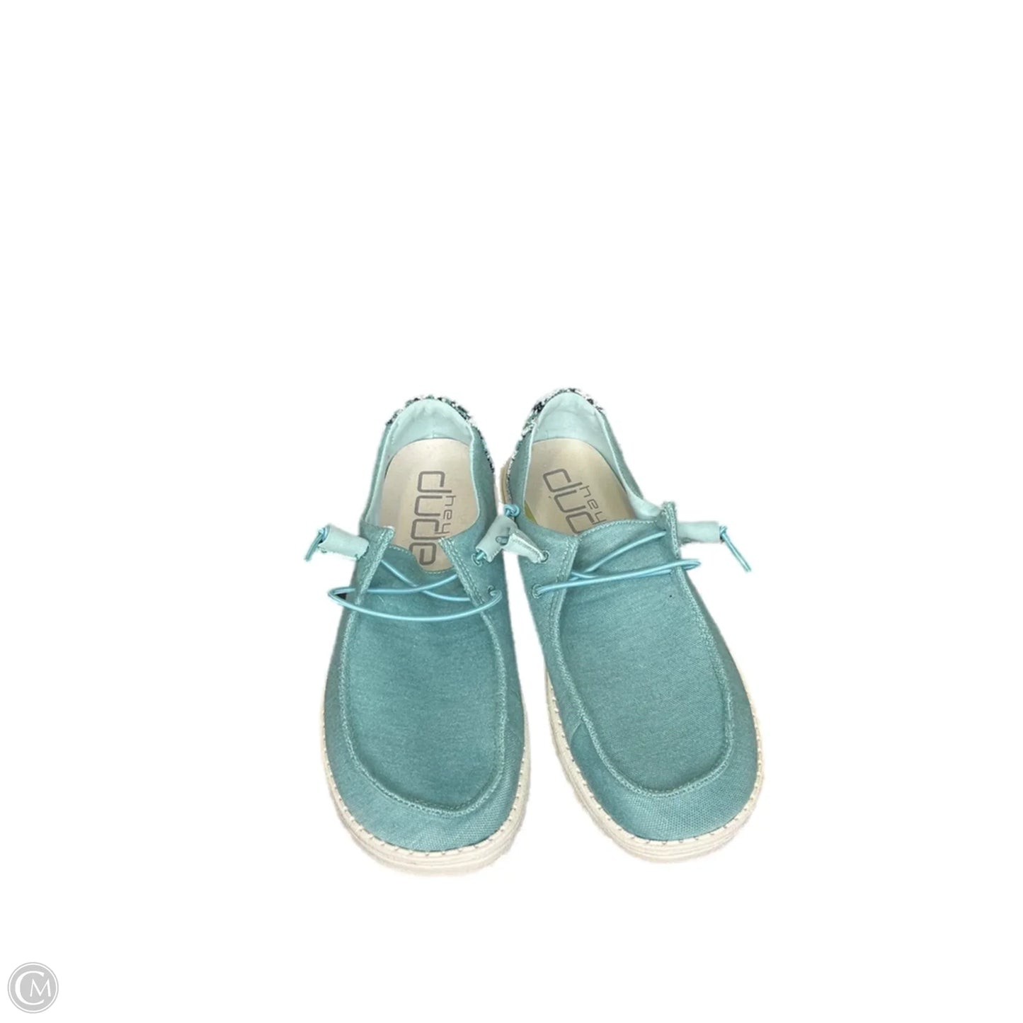 Shoes Sneakers By Hey Dude In Aqua, Size: 8