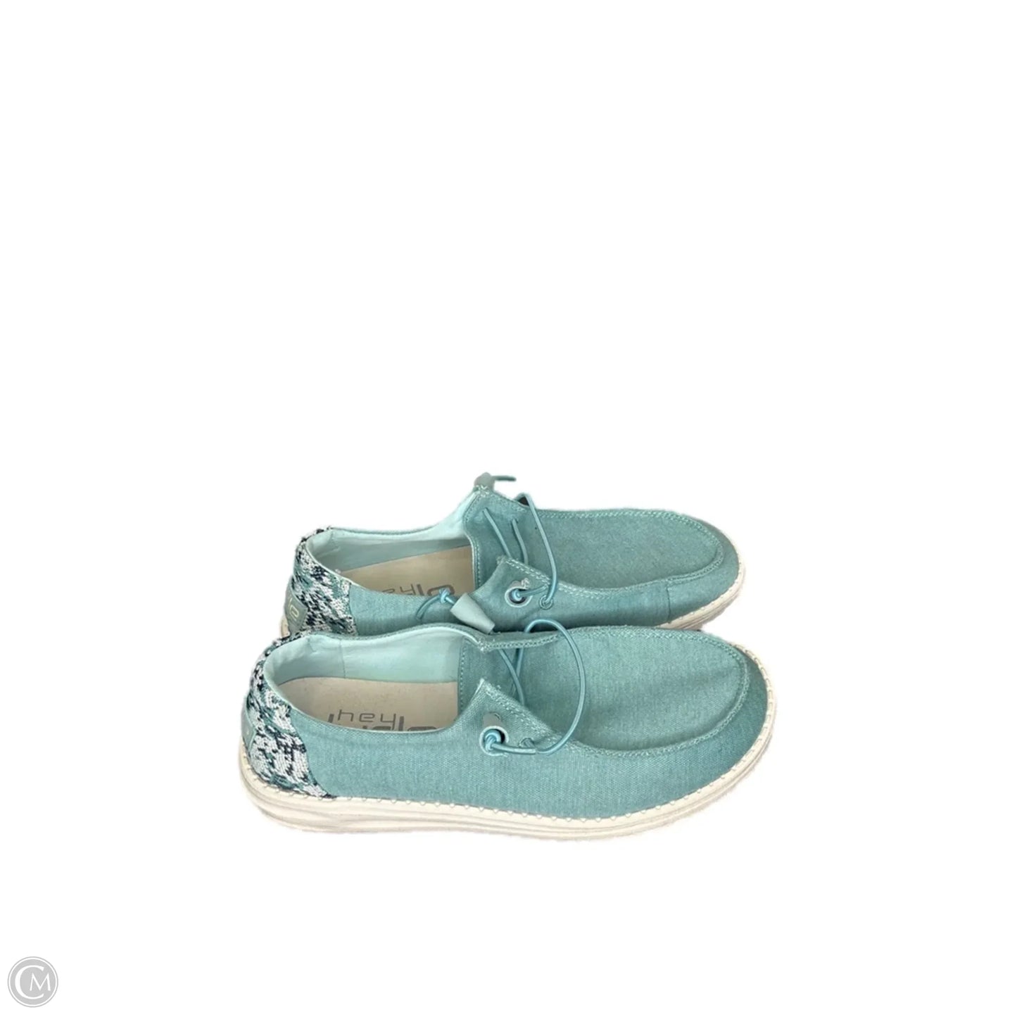 Shoes Sneakers By Hey Dude In Aqua, Size: 8