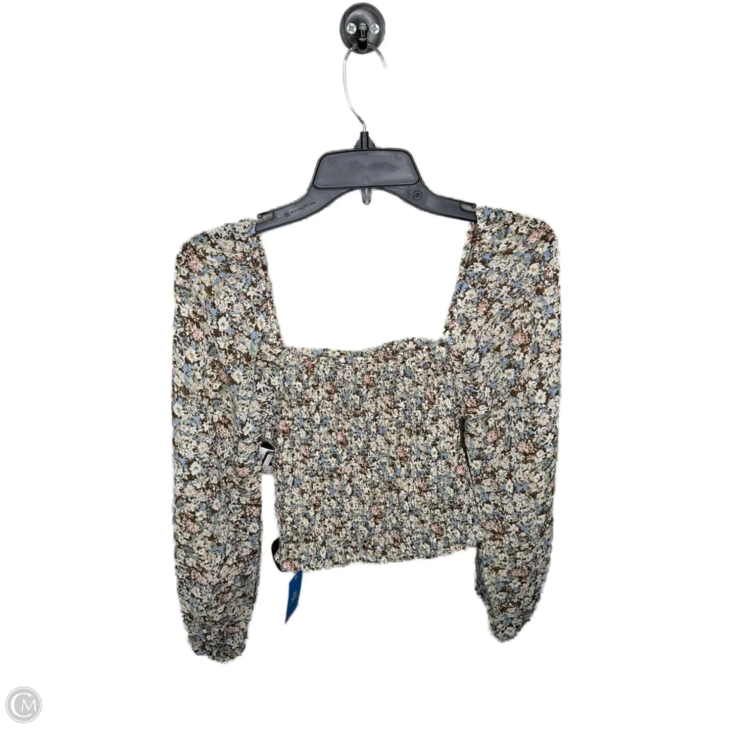 Top Long Sleeve By Cupshe In Floral Print, Size: M