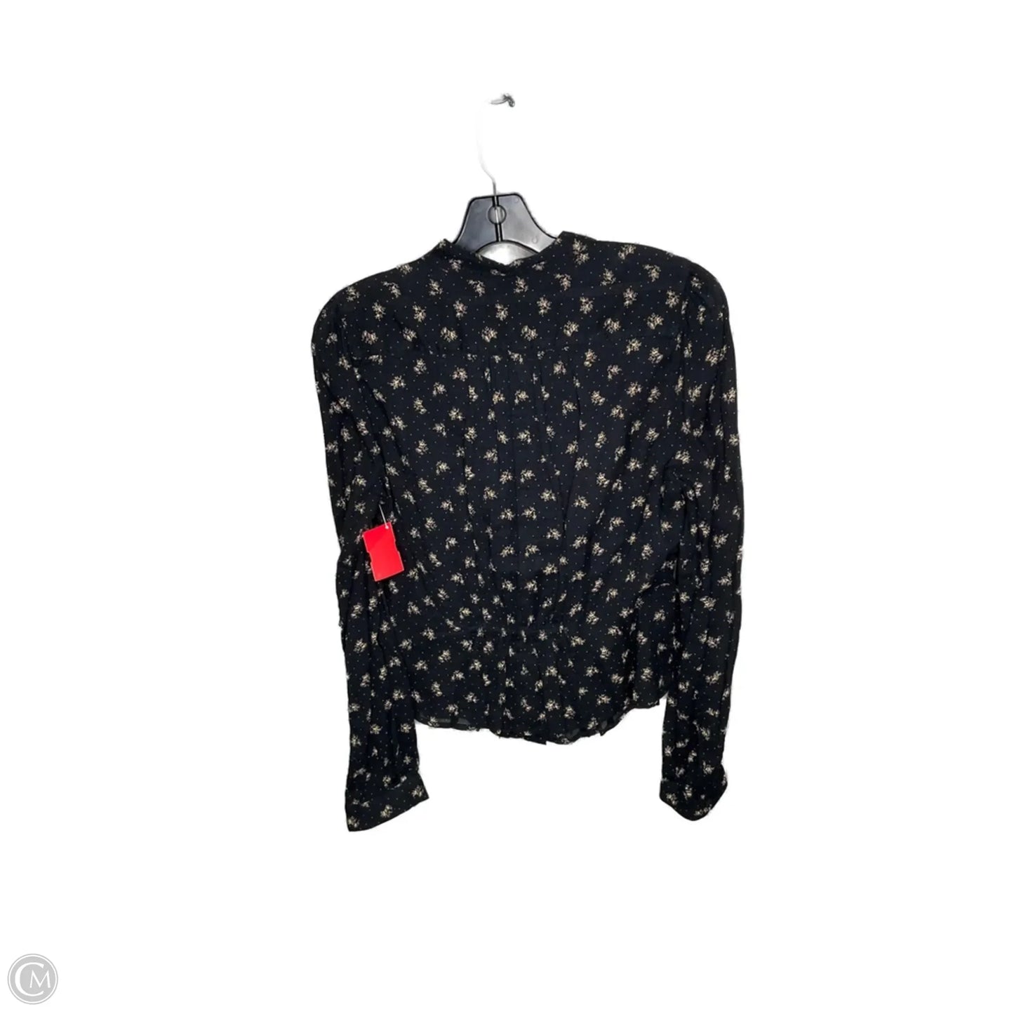 Blouse Long Sleeve By Ralph Lauren In Black, Size: M