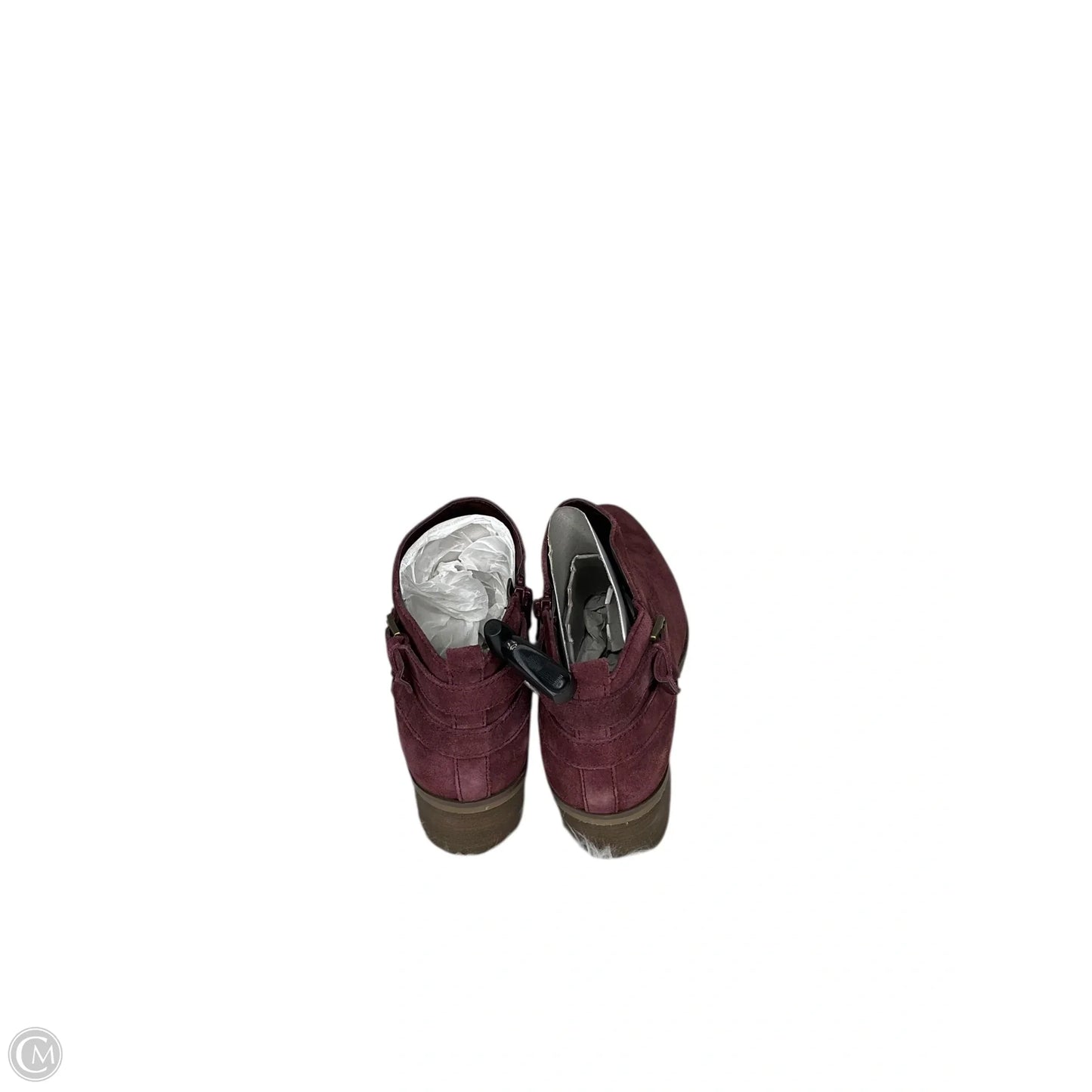 Boots Ankle Heels By Sonoma In Maroon, Size: 7