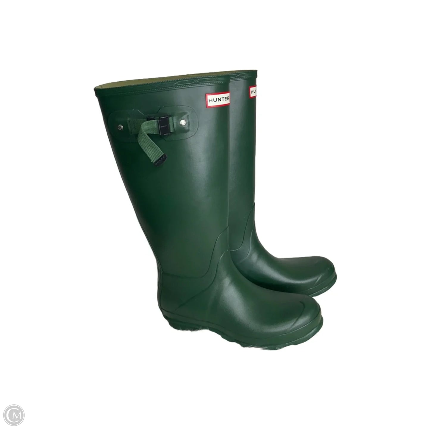Boots Rain By Hunter In Green, Size: 11